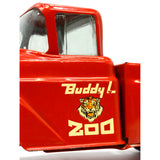 Vintage BUDDY L 'TRAVELING ZOO' Pressed Steel PICKUP TRUCK Tiger Logos c1950-60s
