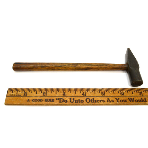 Antique MINIATURE CROSS PEEN HAMMER 3 oz., 2.5" Small LOVELY WOOD HANDLE Patina!