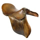 Vintage JOHS. STUBBEN SIEGFRIED 17.5" JUMPING SADDLE Suede Fronts "SEIT 1894..."