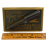 Antique JOHN ROYLE & SONS "CUTTERS THAT CUT" Solid Brass PROMO SAMPLE! Machinist