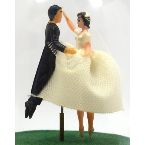 Vintage SWISS REUGE MUSIC BOX/DOME Rare! "WEDDING MARCH" Dancing Bride & Groom!