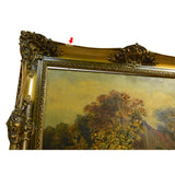 Original Art OIL ON CANVAS PAINTING Unknown Artist "JAADV.KREATEN"? Ornate Frame