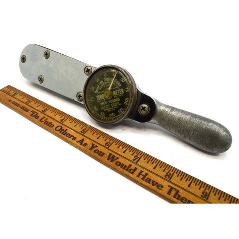 Vintage SNAP-ON "TORQOMETER" Torque Wrench TQ-12-B Black Dial INCH-POUNDS c.1954