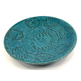 Ancient PERSIAN GLAZED POTTERY PLATE 7-1/4" Turkish TURQUOISE DISH c.12th-14th