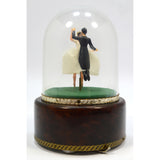 Vintage SWISS REUGE MUSIC BOX/DOME Rare! "WEDDING MARCH" Dancing Bride & Groom!