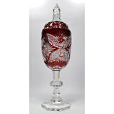 Vintage RUBY RED 'CUT-TO-CLEAR CRYSTAL' GOBLET Signed "BARTHMANN 1978 100/53"