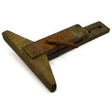 Antique WOODEN SAW VISE Bench Mounted WOOD&IRON Primitive SHARPENING-CLAMP TOOL