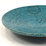 Ancient PERSIAN GLAZED POTTERY PLATE 7-1/4" Turkish TURQUOISE DISH c.12th-14th