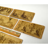Antique STEREOSCOPE CARD Lot of 8 "UNDERWOOD" STEREOVIEWS Strohmeyer & Wyman WAR