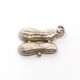 Vintage STERLING SILVER BRACELET CHARM Articulated "NUTS TO YOU" PEANUT Hinged