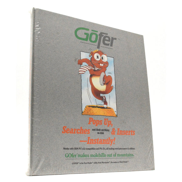 Factory Sealed! IBM PC "GOFER" Computer TEXT/WORD FINDER UTILITY SOFTWARE c.1987
