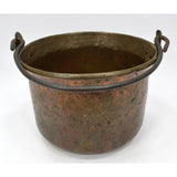 Antique DOVETAILED COPPER POT/KETTLE Dovetail IRON HANDLED BUCKET 8-Liter/2-Gal.