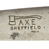 Vintage AXE BRAND CHEFS KNIFE by G. WOSTENHOLM Sheffield, England 13.5" NO GRIPS