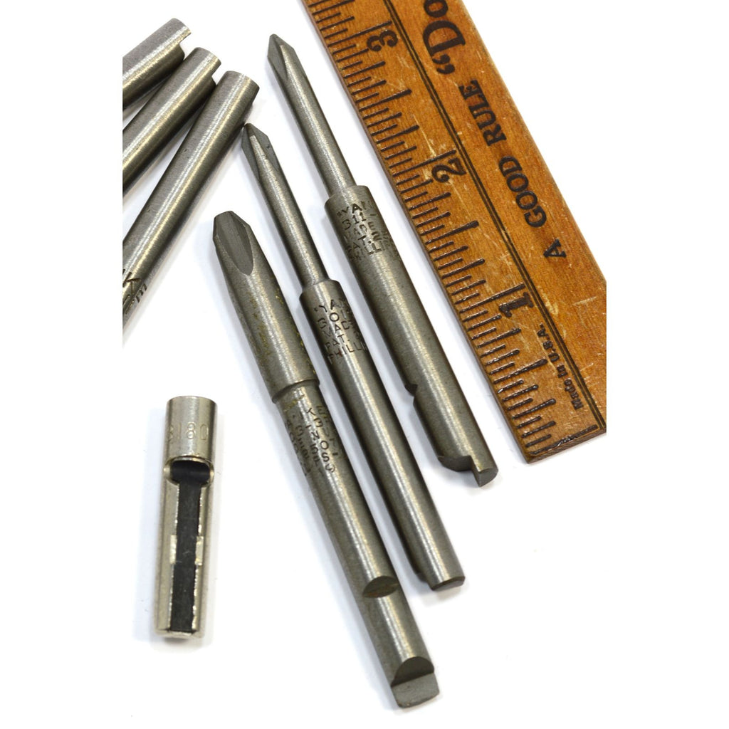 Vintage YANKEE PUSH DRILL/SCREWDRIVER BIT Lot of 7 BITS for STANLEY 30