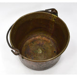 Antique DOVETAILED COPPER POT/KETTLE Dovetail IRON HANDLED BUCKET 8-Liter/2-Gal.