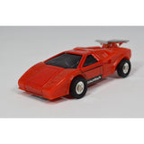 Vintage TONKA GOBOTS "SPOILER" #20 Red Enemy SPORTS CAR w/ ORIGINAL CARD-BACK!