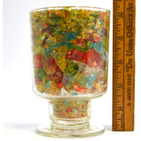CRUSHED GLASS GOBLET