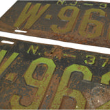 Vintage NJ LICENSE PLATE Lot of 5 New Jersey 1930s PLATES 1934, 1936 & Pair 1937