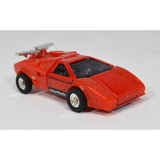 Vintage TONKA GOBOTS "SPOILER" #20 Red Enemy SPORTS CAR w/ ORIGINAL CARD-BACK!