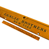 Antique "LESLIE BROTHERS" (Stieff Pianos) 35" CAST IRON RETAIL FLANGE SIGN Rare!