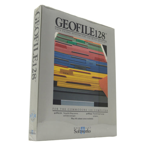 Brand New! COMMODORE C-128 "GEOFILE 128" PC SOFTWARE Geo-File *FOR GEOS* Sealed!