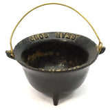 Vintage CAST IRON "McCLURE BEAN SOUP" Miniature ADVERTISING KETTLE Pot CAULDRON