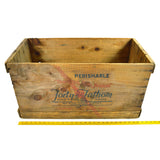 Vintage "FORTY FATHOM BRAND" FISH CRATE Wood Box by BAY STATE FISHING CO. Boston
