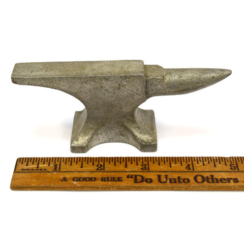 Vintage MINIATURE ANVIL 4.6 oz 5" CAST ALUMINUM Jeweler/Watchmaker PAPERWEIGHT +