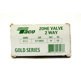 New in Box! TACO ZONE VALVE 2-Way Mo. 571-2 GOLD SERIES 3/4" Sweat, 24V, 125 PSI