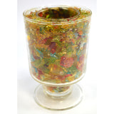 CRUSHED GLASS GOBLET