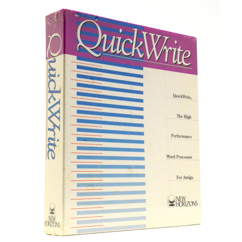 Brand New! AMIGA "QUICKWRITE" Word Processor Software FACTORY SEALED New Horizons