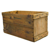Vintage "FORTY FATHOM BRAND" FISH CRATE Wood Box by BAY STATE FISHING CO. Boston