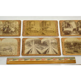 Antique STEREOSCOPE CARD Lot 11 STEREOVIEWS Keystone View c.1895-1900 BATTLESHIP