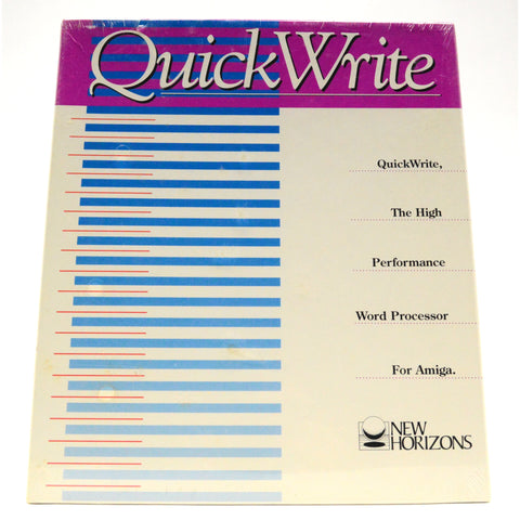 Brand New! AMIGA "QUICKWRITE" Word Processor Software FACTORY SEALED New Horizons