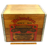 Vintage BUDWEISER "THE WINNING TEAM" BEER CRATE Clydesdale VINYL RECORD BOX Rare