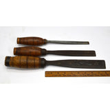 Vintage NOOITGEDAGT CHISEL Lot of 3 "J.N.I.J" Woodworking Tools SWEDISH CHISELS!