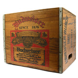 Vintage BUDWEISER "THE WINNING TEAM" BEER CRATE Clydesdale VINYL RECORD BOX Rare