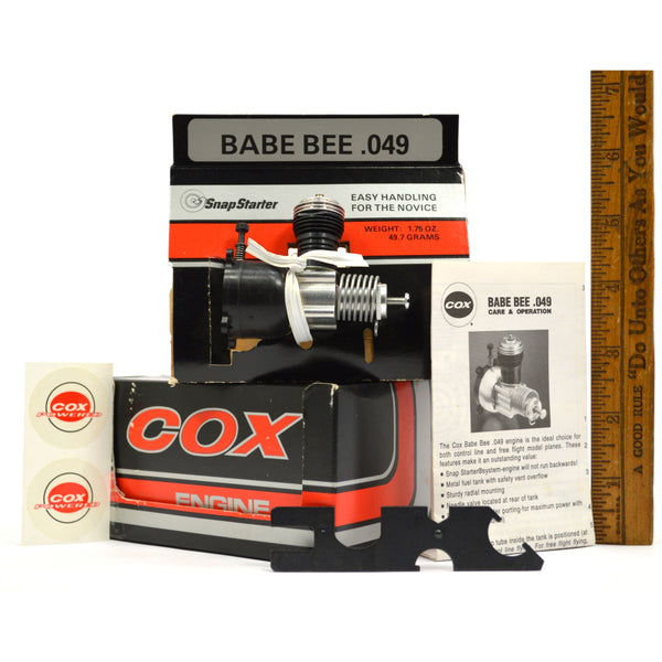 New in Box! COX "BABY BEE" .049 ENGINE Snap Starter #350 MODEL AIRPLANE "20442"