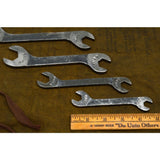 Antique CORNWELL 7-Piece OPEN END WRENCH SET in Cloth Pouch SAE 3/16"-3/4"