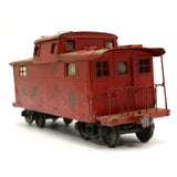 VTG/Antique WALTHERS No. 201 RED CABOOSE Wood & Metal O-GAUGE TRAIN Make Offers!