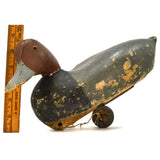 Vintage REDHEAD DRAKE DUCK DECOY Early WILDFOWLER Signed LDB Old Saybrook c.1940