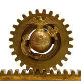 Vintage US MARINES "MACHINERY REPAIRMAN SCHOOL" Brass Award + EAGLE-GLOBE INSERT