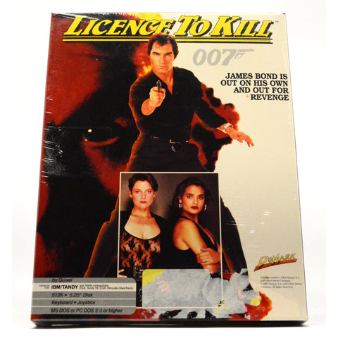 Sealed! IBM/TANDY/DOS 2.0 "LICENCE TO KILL" PC/COMPUTER GAME 007 James Bond NEW!