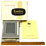New Old Stock BATES "CAVALIER" LIST FINDER Complete in Box PATENT PENDING Silver