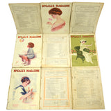 Antique McCALL'S MAGAZINE BACK-ISSUE Lot; 24 Issues from 1906-1912 w/ 14 Covers!