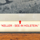 VTG Framed ETCHING PRINT "KELLER-SEE IN HOLSTEIN" by F. EBEL & RUDOLPH SCHUSTER