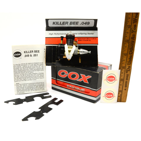 New in Box COX KILLER BEE .049 ENGINE Spring Starter #340 RC MODEL AIRPLANE Gold