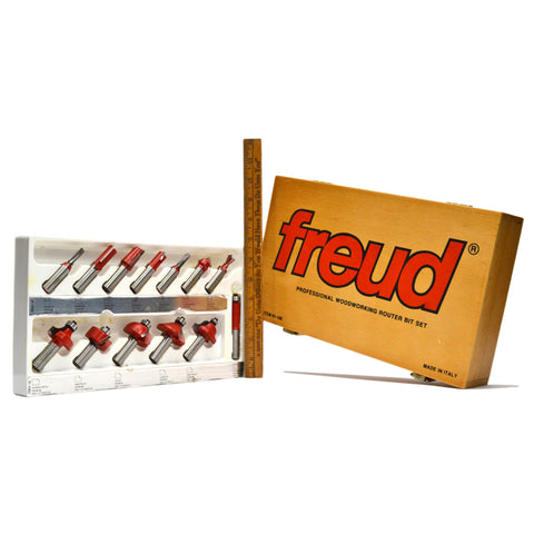 Complete! FREUD 'WOODWORKING ROUTER BIT SET' #91-100 w/ 13 Specialty Bits + BOX!