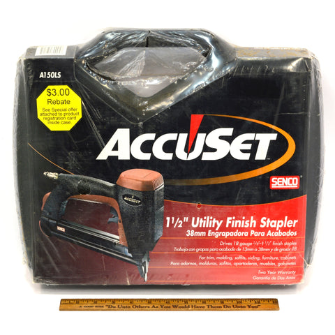 Brand New SENCO "ACCUSET" 1-1/2" UTILITY FINISH STAPLER #A150LS Pneumatic Nailer