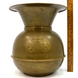 Vintage WELLS FARGO & CO. SPITTOON 10" Brass/Copper OVERLAND STAGE Great Patina!